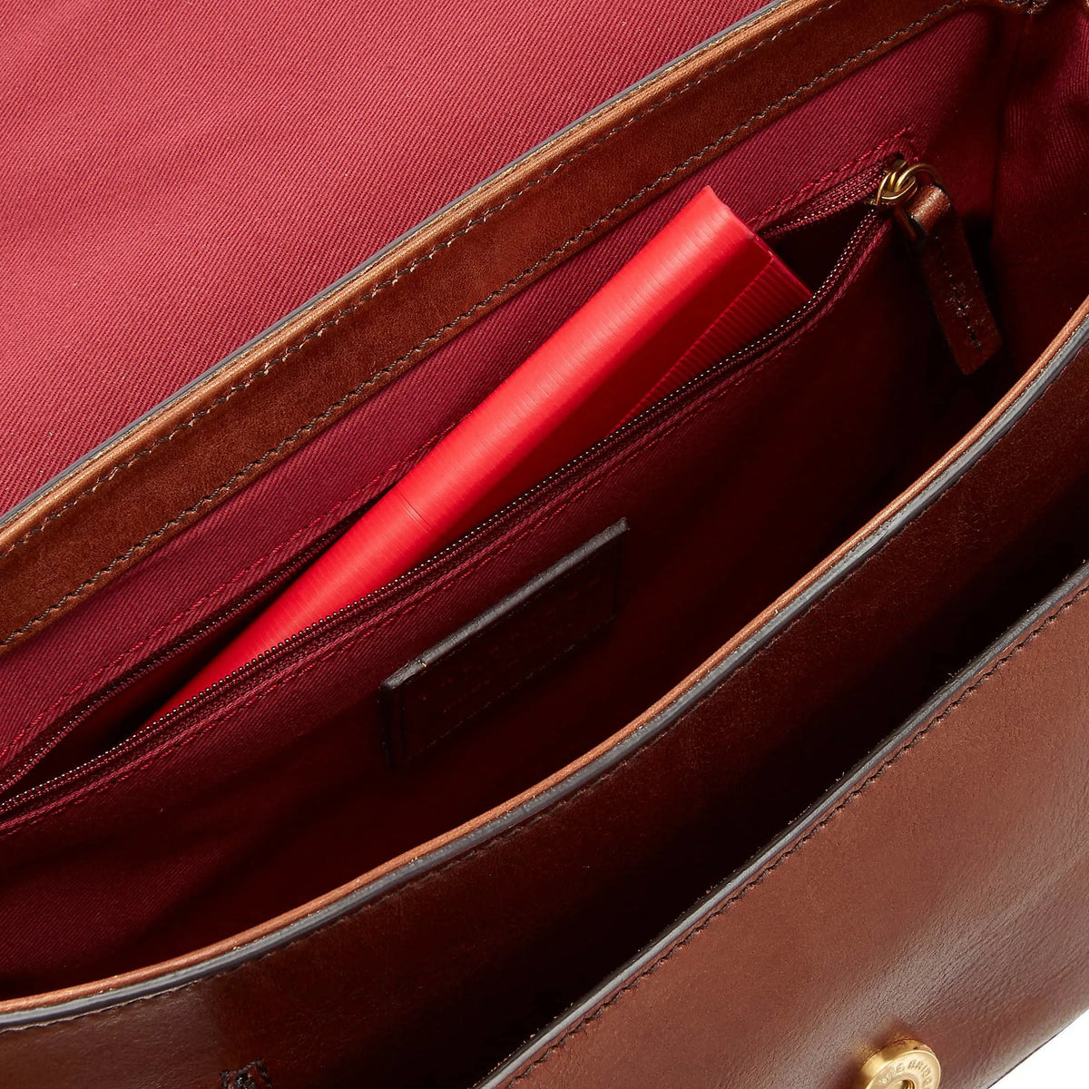 The Bridge Faentina Schultertasche 29 cm - rosso ribes