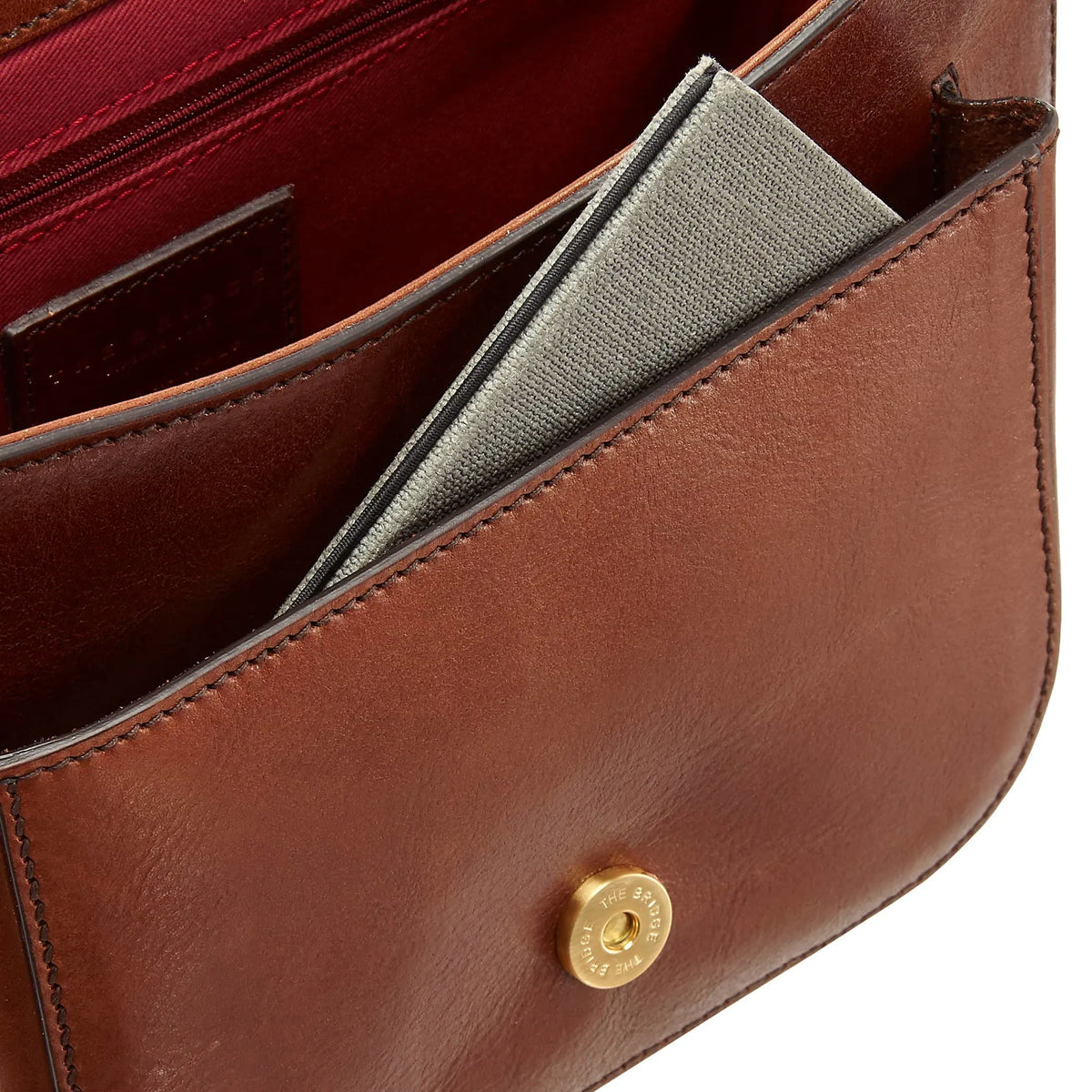The Bridge Faentina Schultertasche 29 cm - rosso ribes