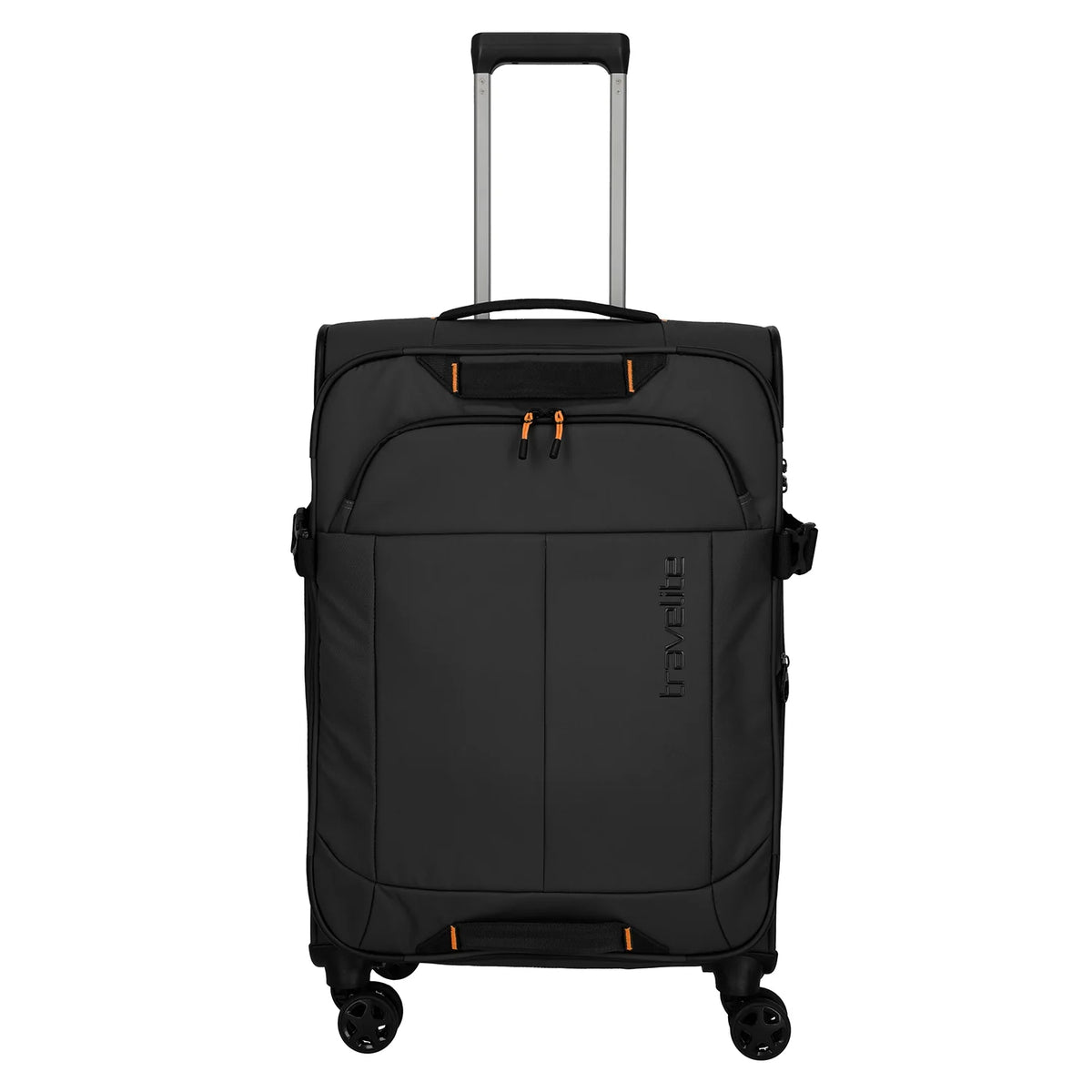 Travelite Briize 4-Rollen Trolley M 67 cm - Frontansicht mit Teleskopgriff