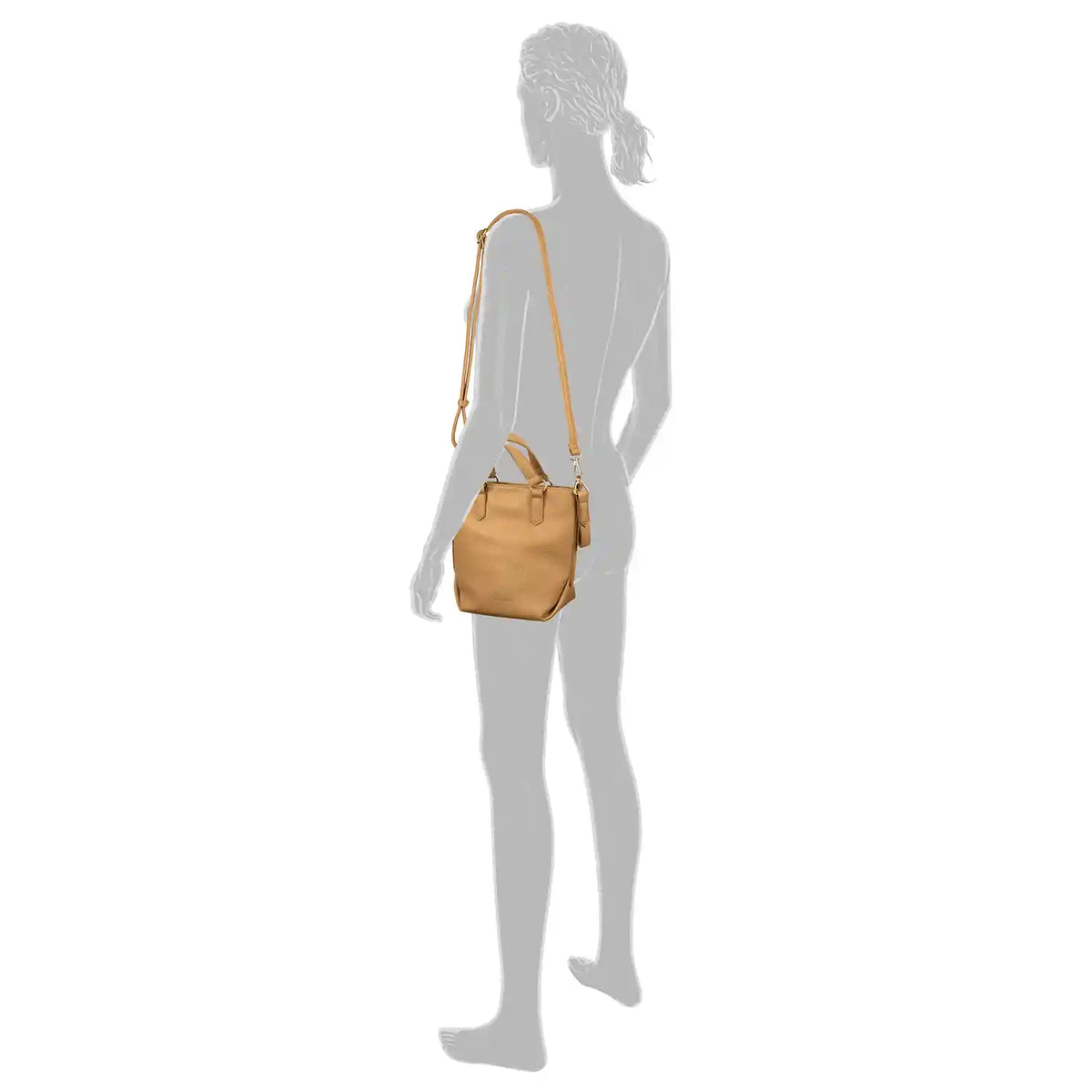 Getragene Tom Tailor Olive Zip Shopper S mit verstellbarem Tragegurt