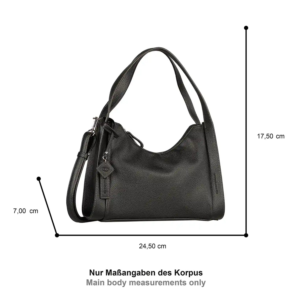 Tom Tailor Aspen Hobo Bag M 32 cm Black – vielseitige Handtasche in klassischem Schwarz