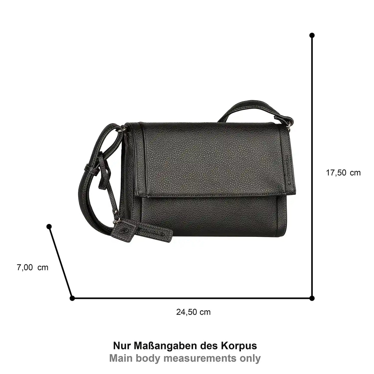 Außenmaße Tom Tailor Aspen Flap Bag S Tasche mit Überschlag