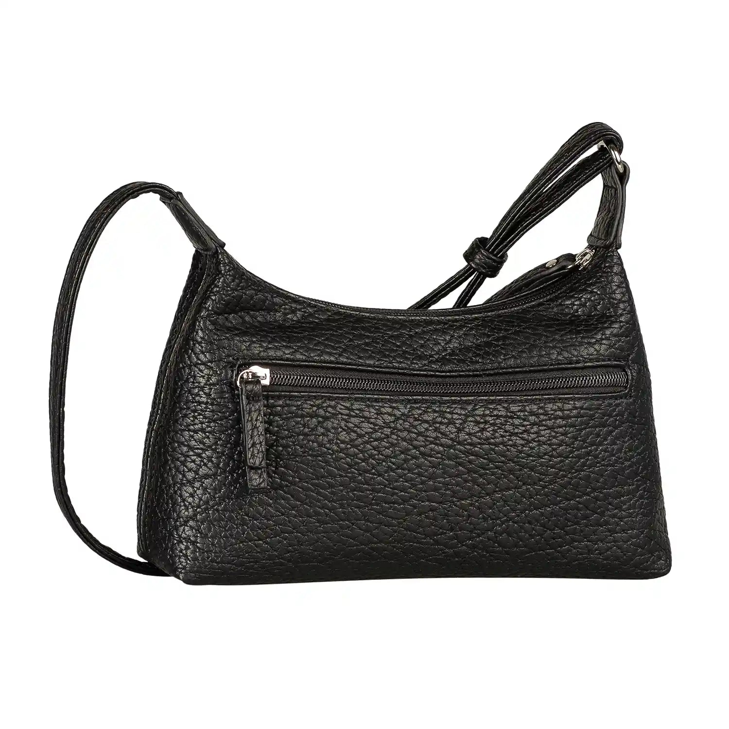 Rückseite Tom Tailor Evelina Cross Bag S 25 cm Schwarz – schlichtes Design mit Reißverschlussfach