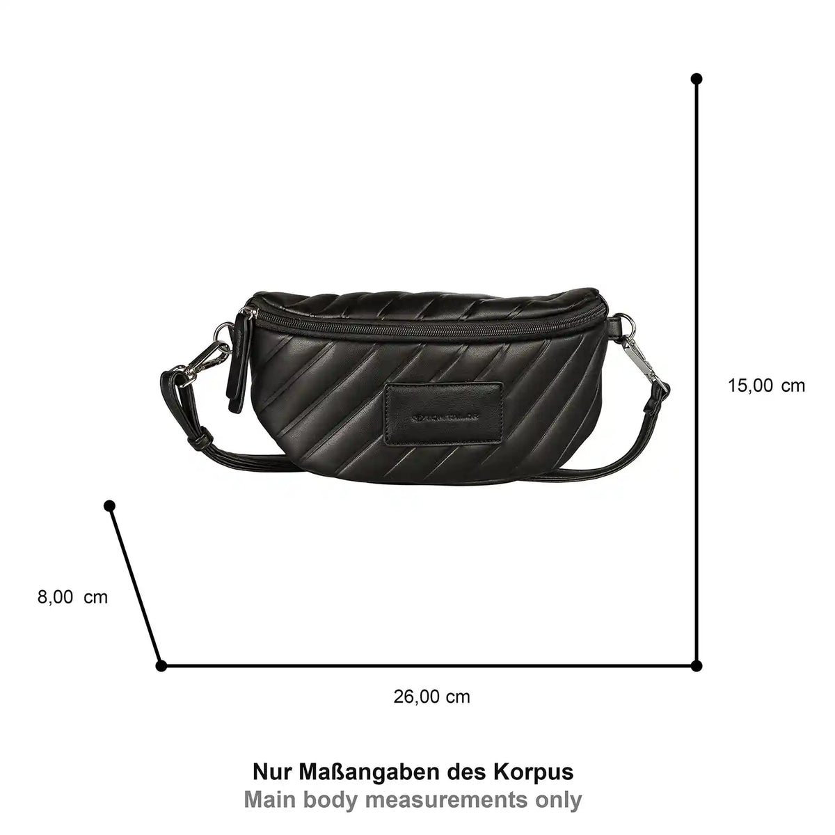 Tom Tailor Mirela Belt Bag schwarz - Rückfach mit Reißverschluss und elegante Formgebung