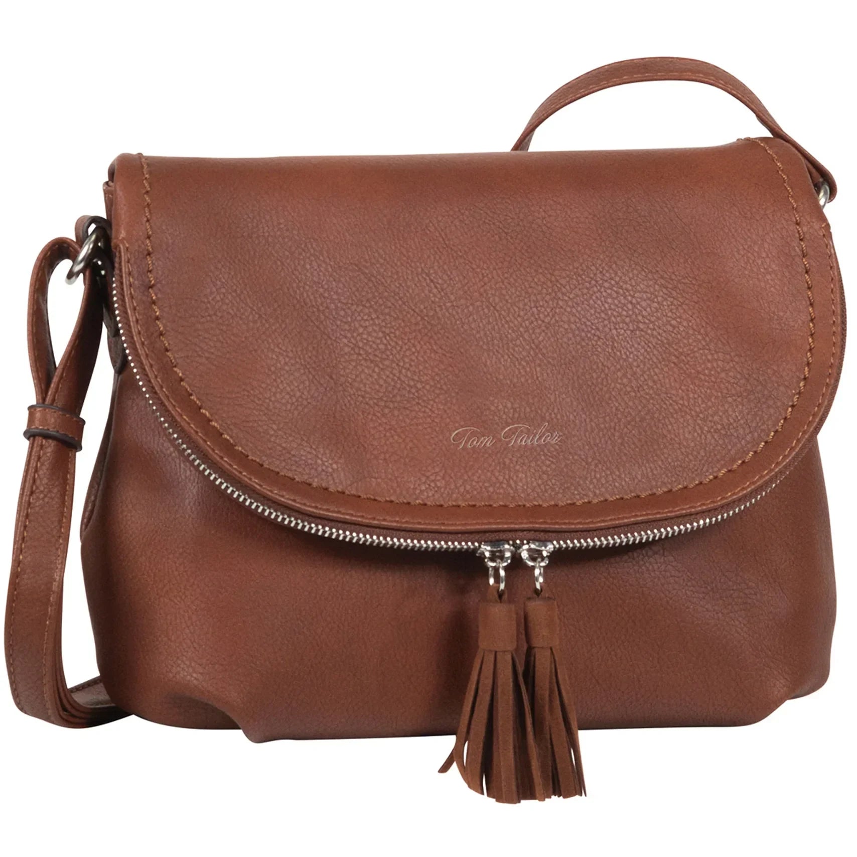 Frontansicht Tom Tailor Bags Lari Cross Bag 27 cm in cognac