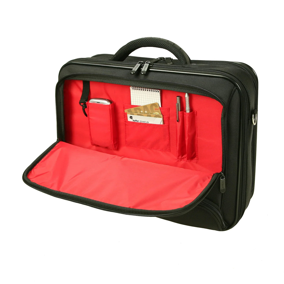 Dermata Business Aktentasche mit Laptopfach 44 cm - schwarz
