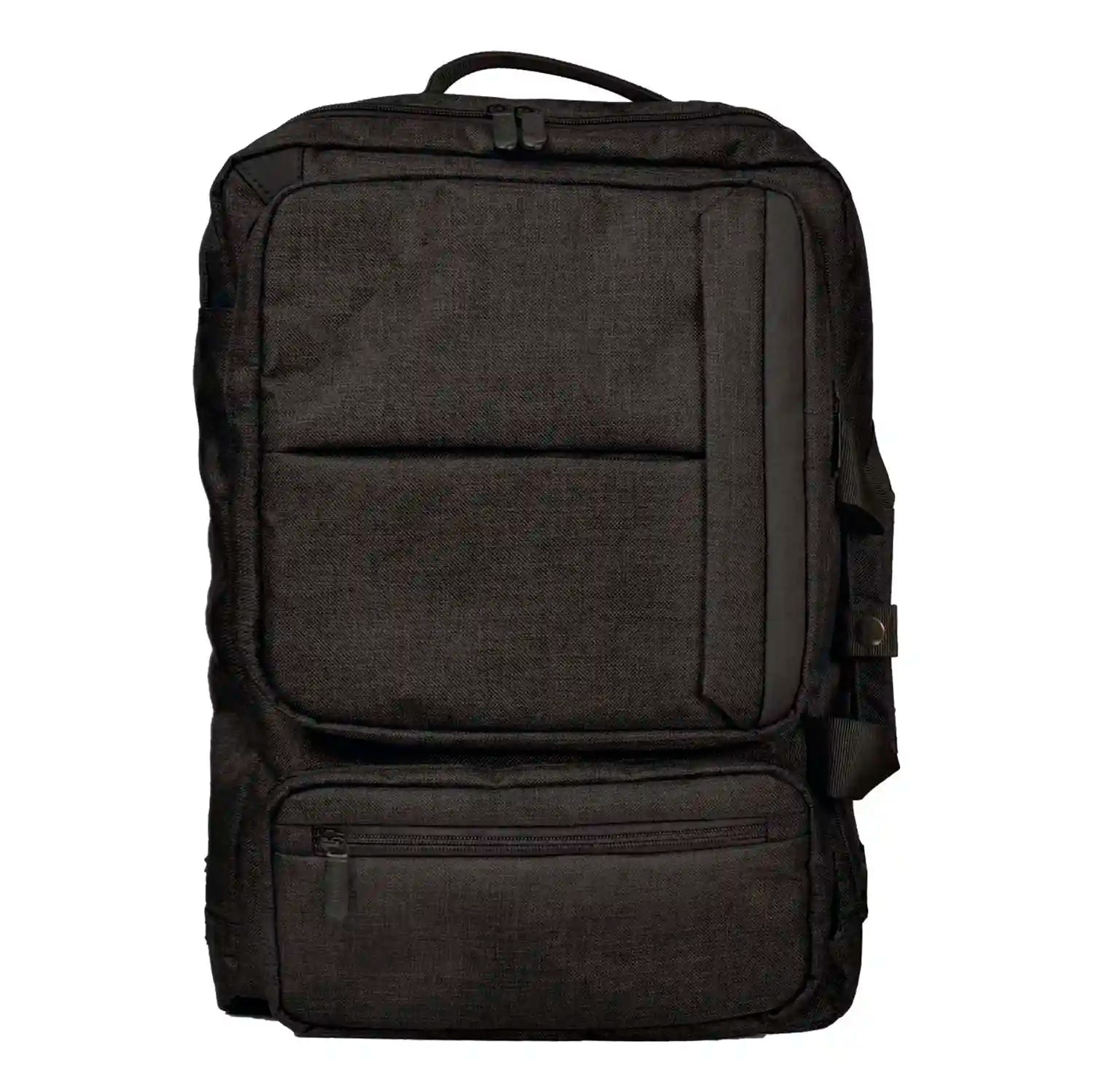 Vorderansicht Dermata Businesstasche / Rucksack Canvas 46 cm - Schwarz