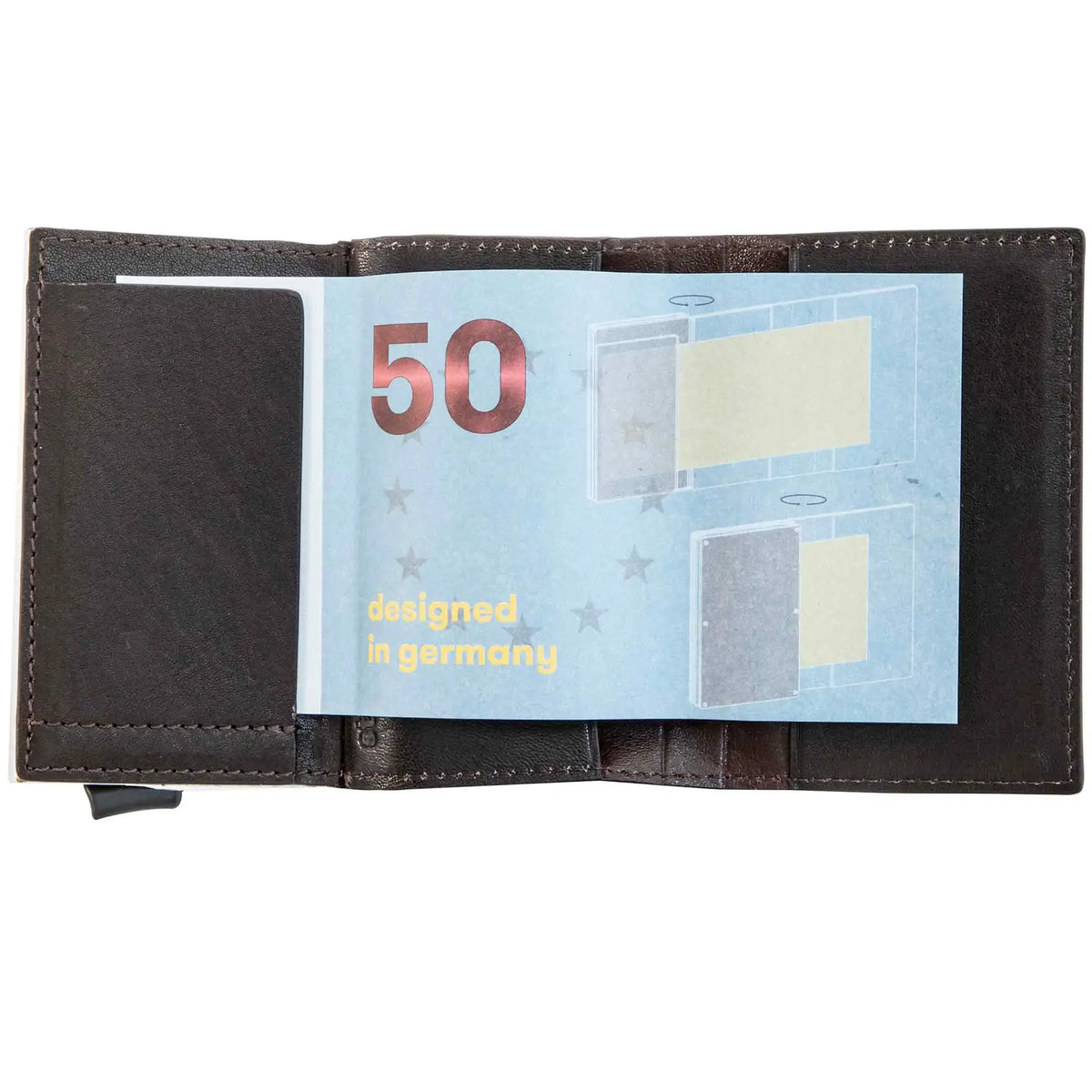 Strellson Norton C-One E-Cage SV8 Geldbörse 10 cm - Dark Brown