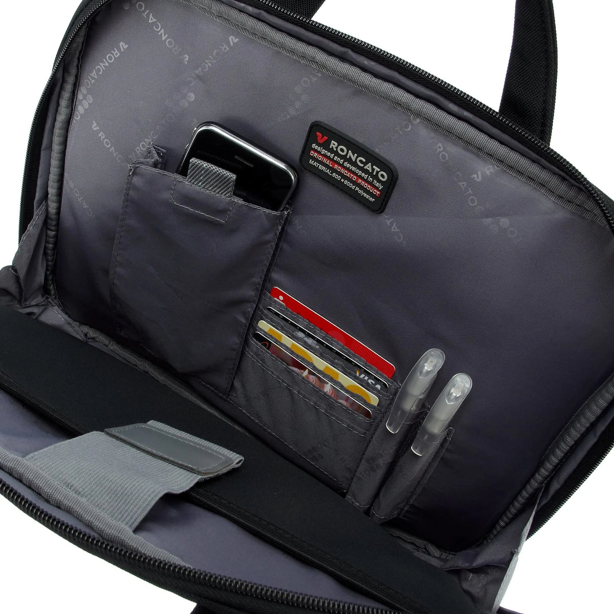 Roncato Smart Business Aktenmappe mit Laptopfach 35 cm - nero
