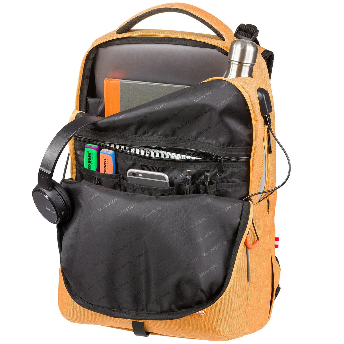 Walker Bags Elite Rucksack Melange 46 cm - Mustard Melange