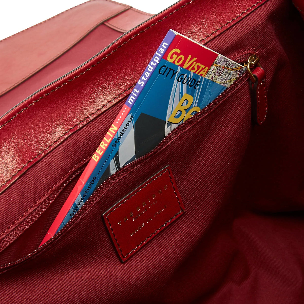 The Bridge Calimala Handtasche 35 cm - rosso ribes