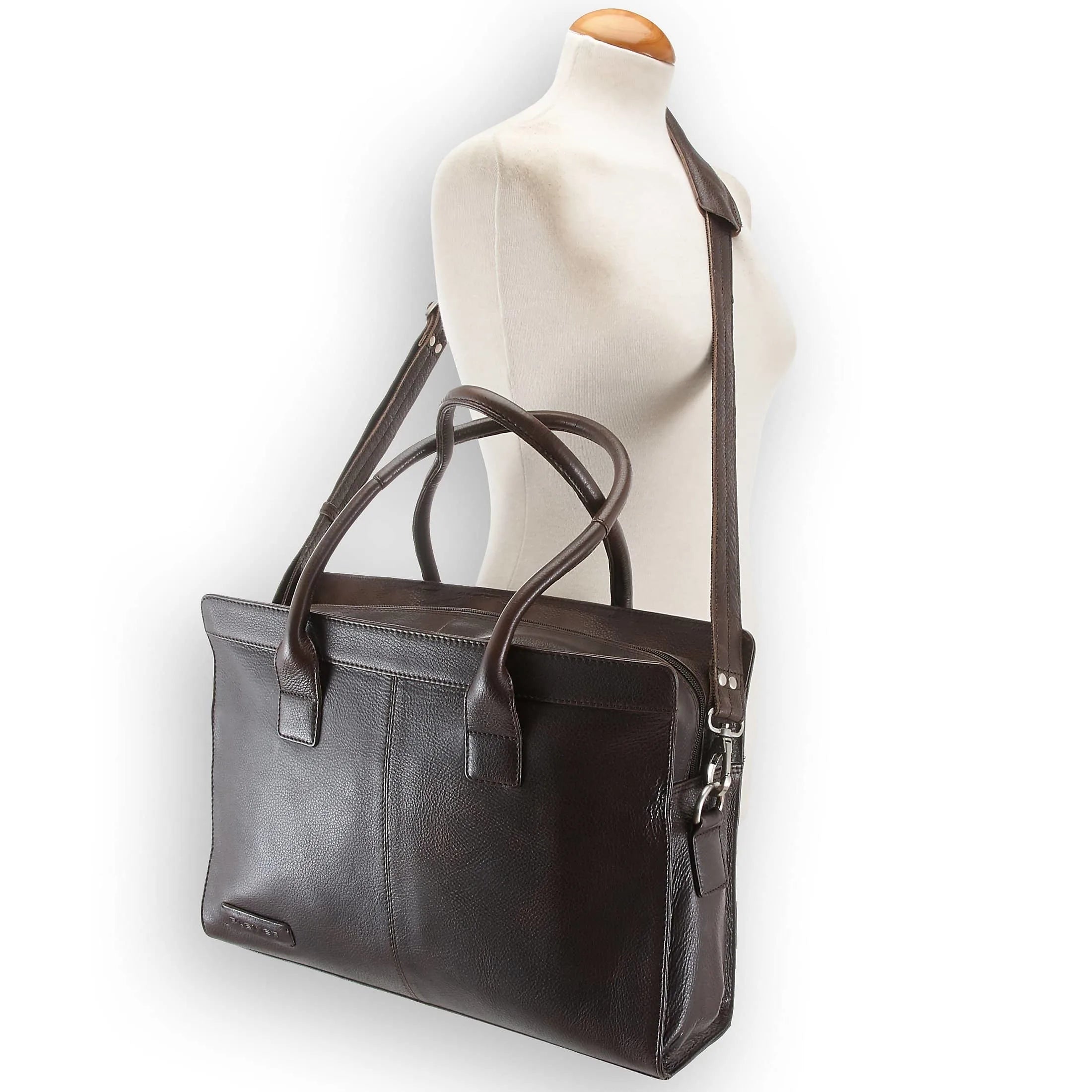 Plevier 470 Serie Aktentasche mit Laptopfach 40 cm - dunkelbraun
