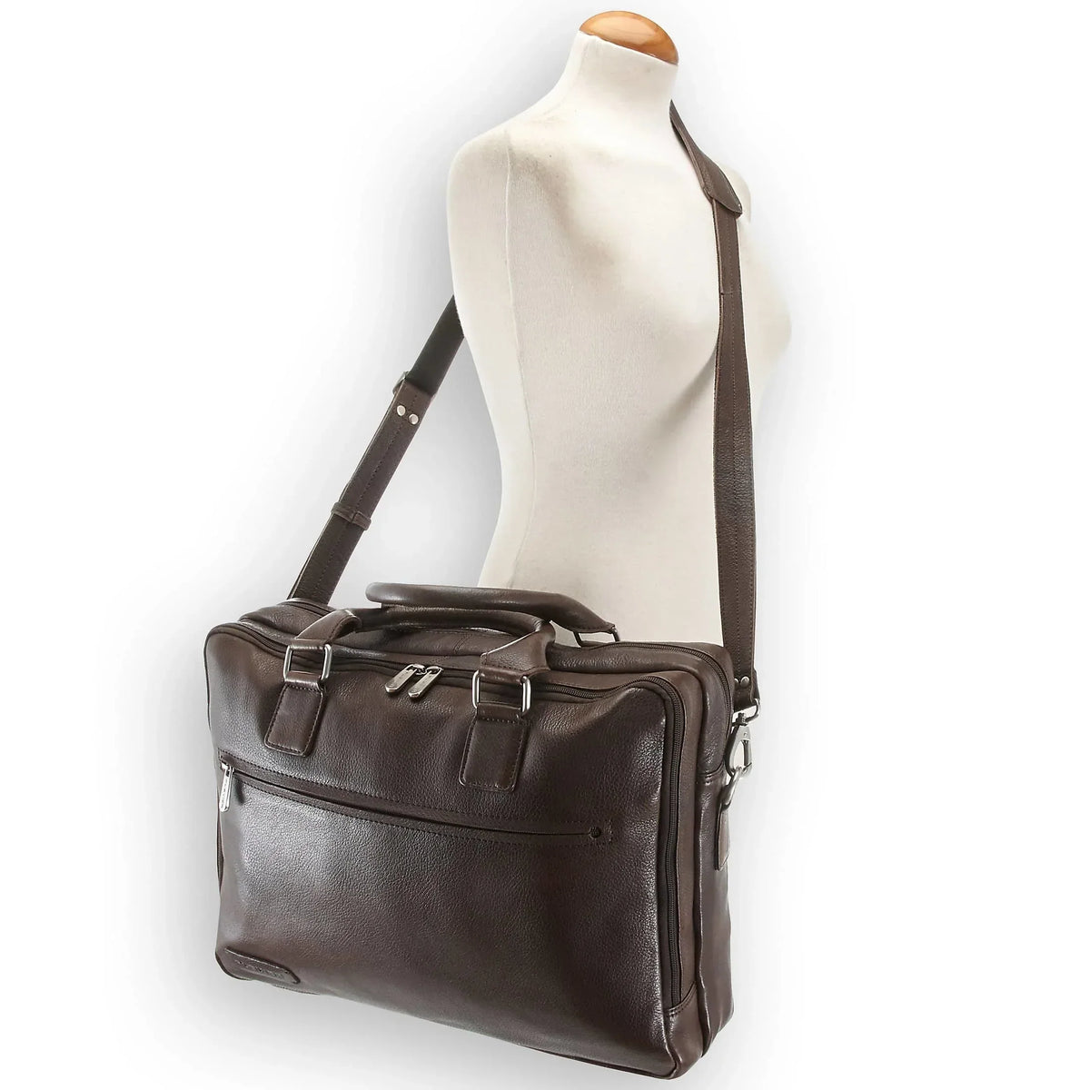 Plevier 470 Serie Aktentasche mit Laptopfach 41 cm - cognac