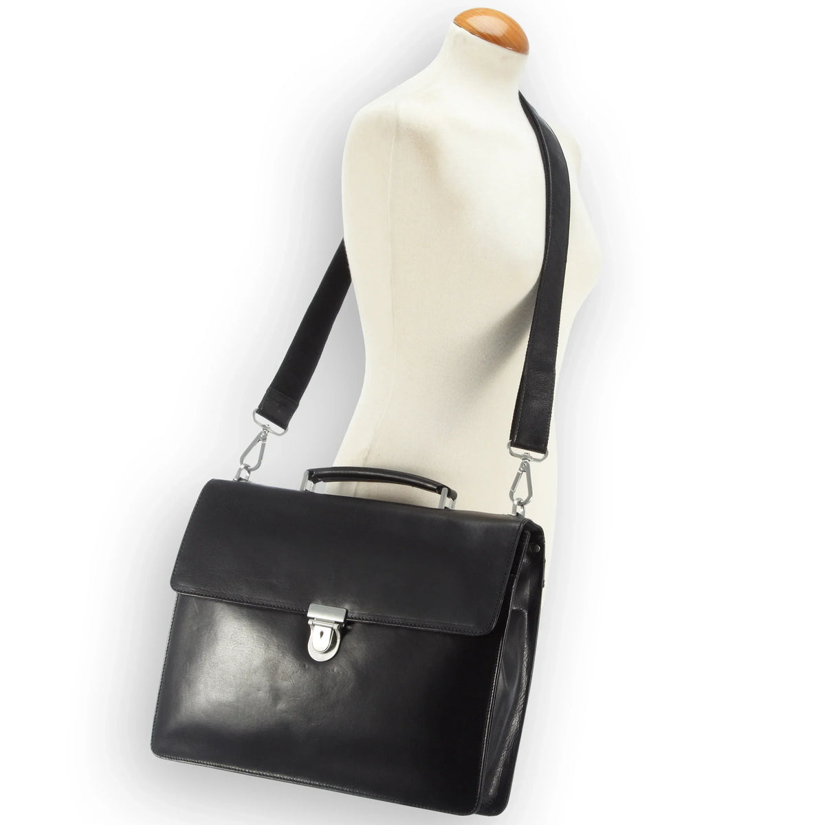 Leonhard Heyden Cambridge Aktenmappe mit Laptopfach 38 cm - schwarz