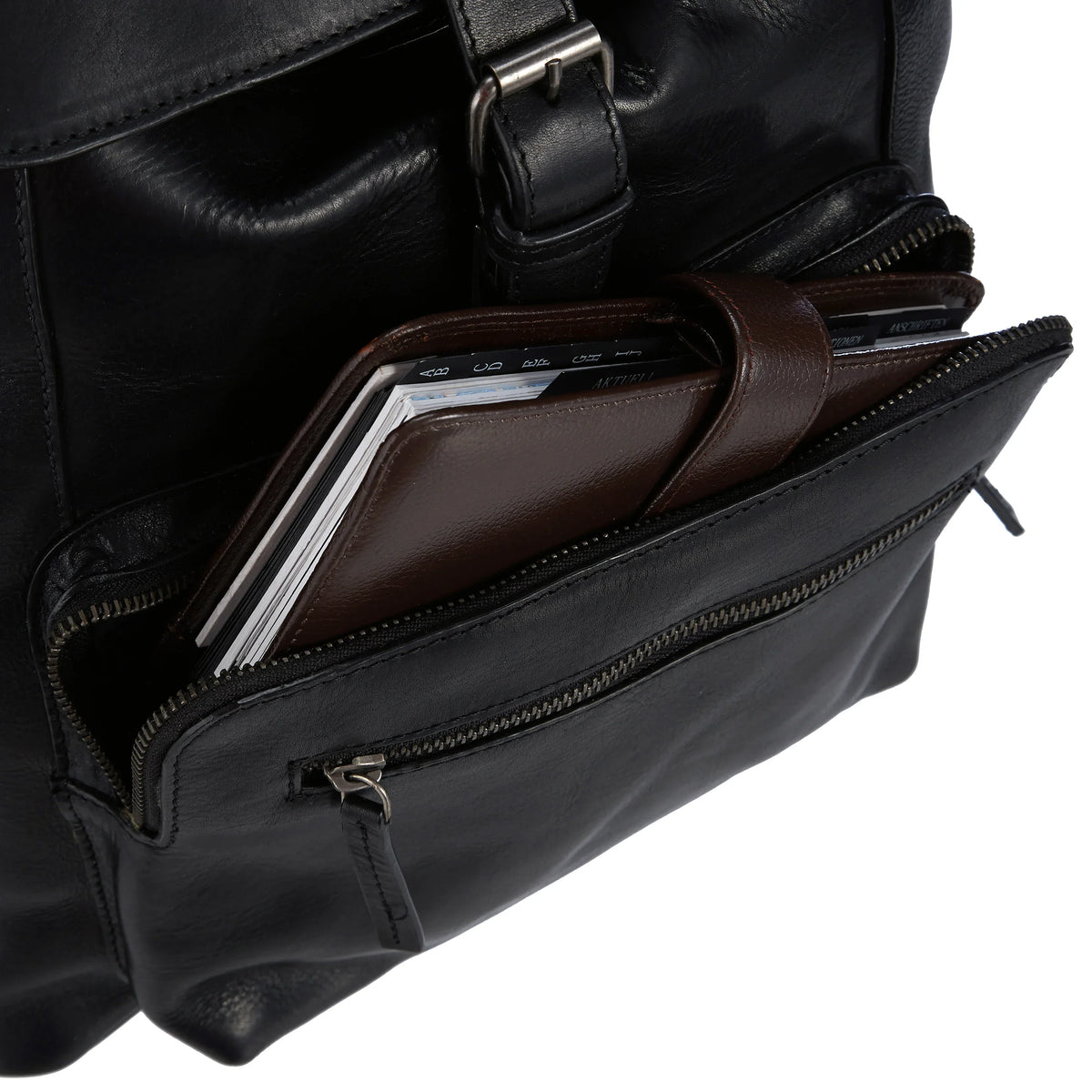 Leonhard Heyden Roma Rucksack mit Laptopfach 41 cm - Schwarz