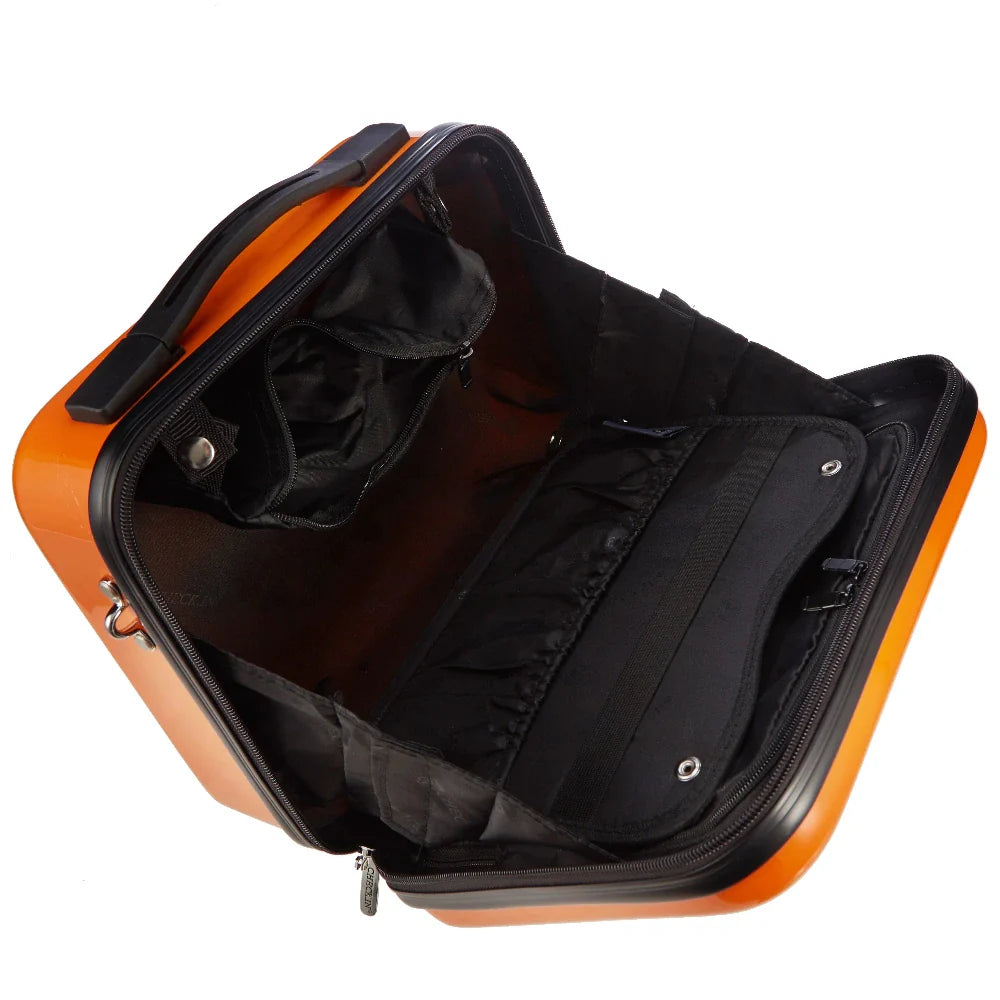 Check In London 2.0 Kosmetikkoffer 33 cm - Orange, variable Innenansicht, Inneneinteilung