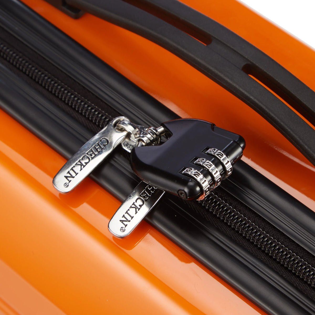 Check In London 2.0 Kosmetikkoffer 33 cm - orange, Detailansicht Vorhängeschloss