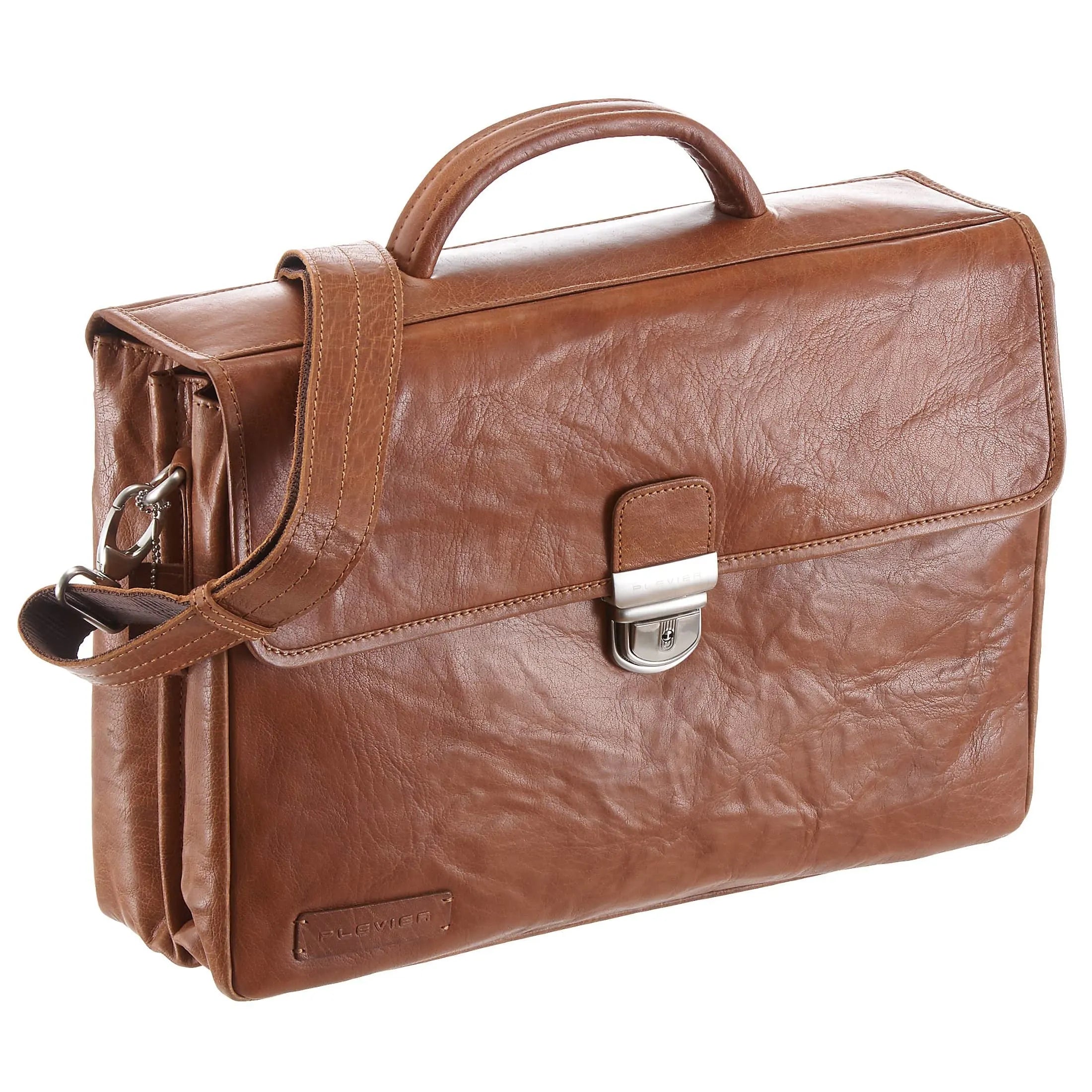 Plevier 600 Serie Business-Laptoptasche 2-Fächer 39 cm - cognac