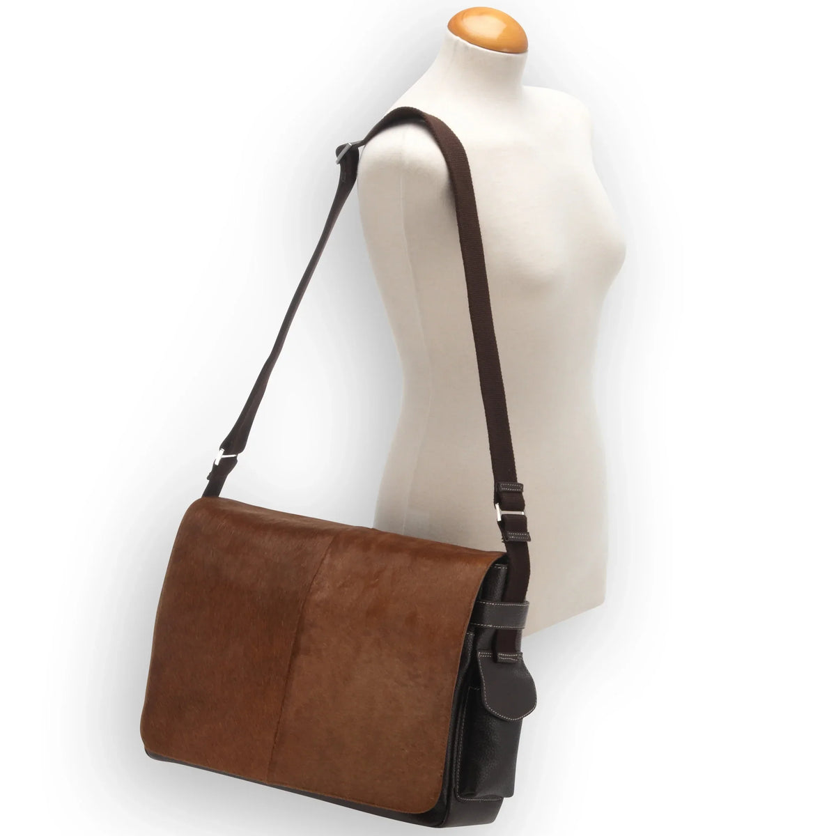 Pack Easy Fifty Rosi Messenger Bag mit Laptopfach 41 cm - braun