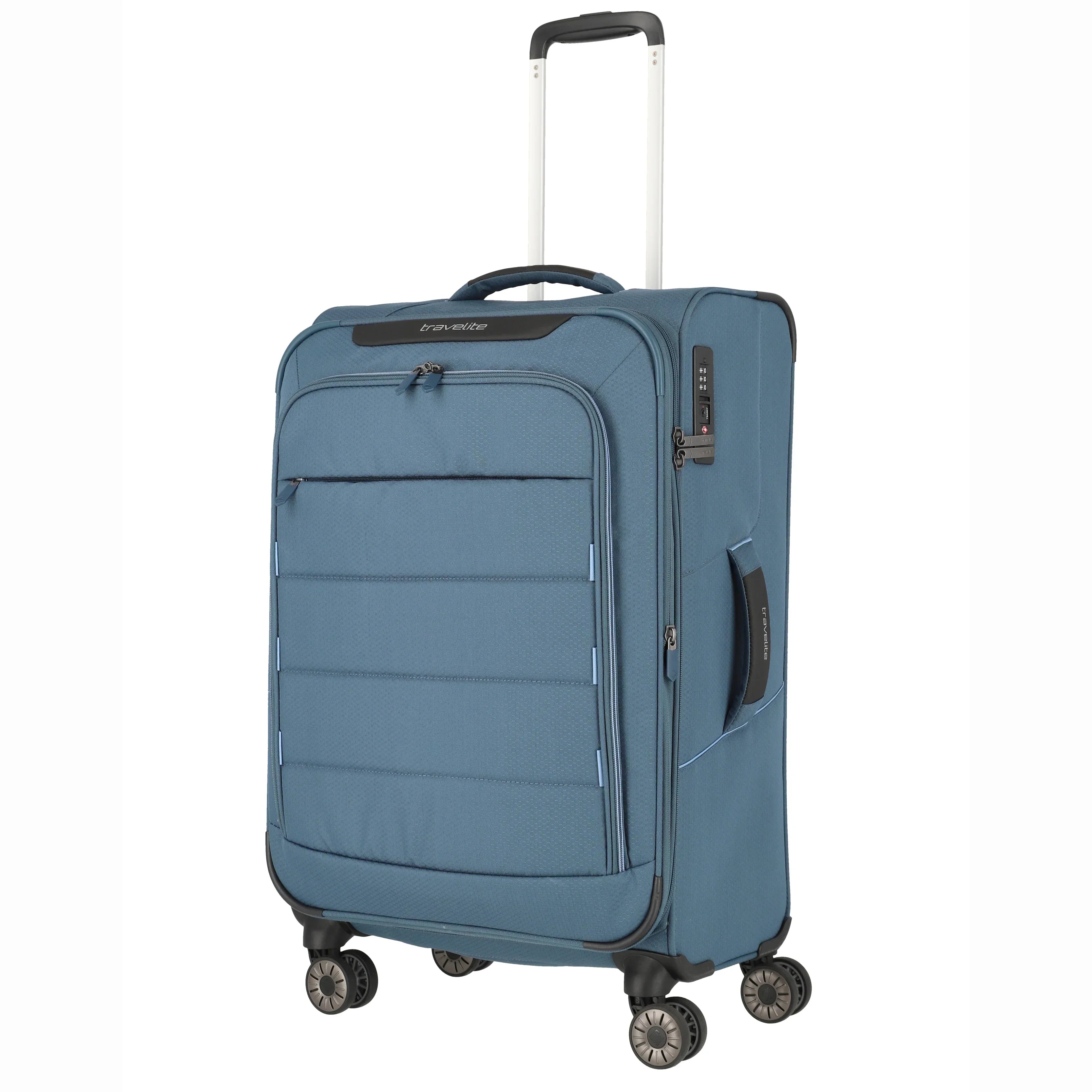 Travelite Skaii 4-Rollen Trolley 67 cm - Panoramablau - Vorderansicht