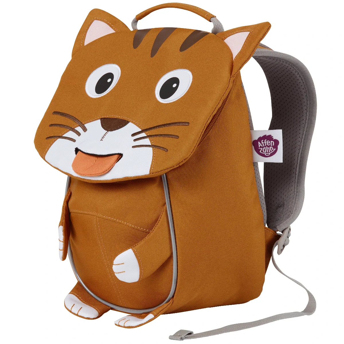 Frontansicht Small Friend Kinderrucksack von Affenzahn im Tigermotiv