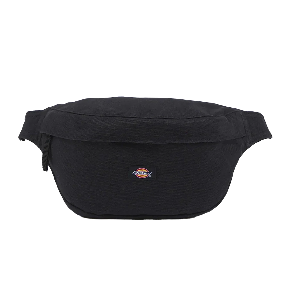 Dickies Duck Canvas Cross Body 32 cm in Schwarz – frontale Ansicht der Umhängetasche
