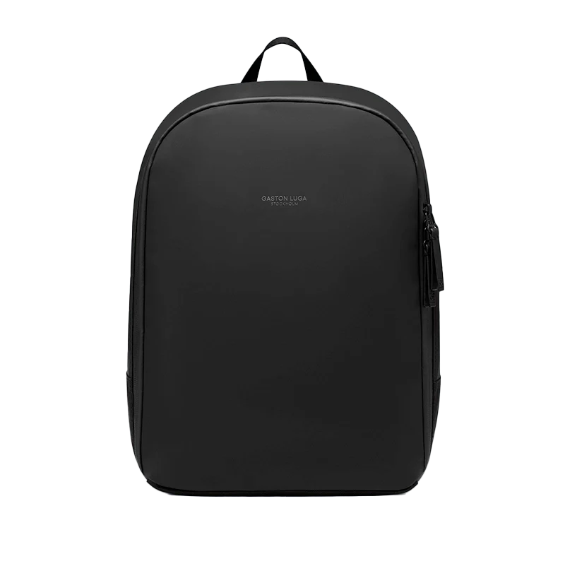 Gaston Luga Däsh Daily Backpack 14 Zoll – schwarzer Tagesrucksack Vorderansicht