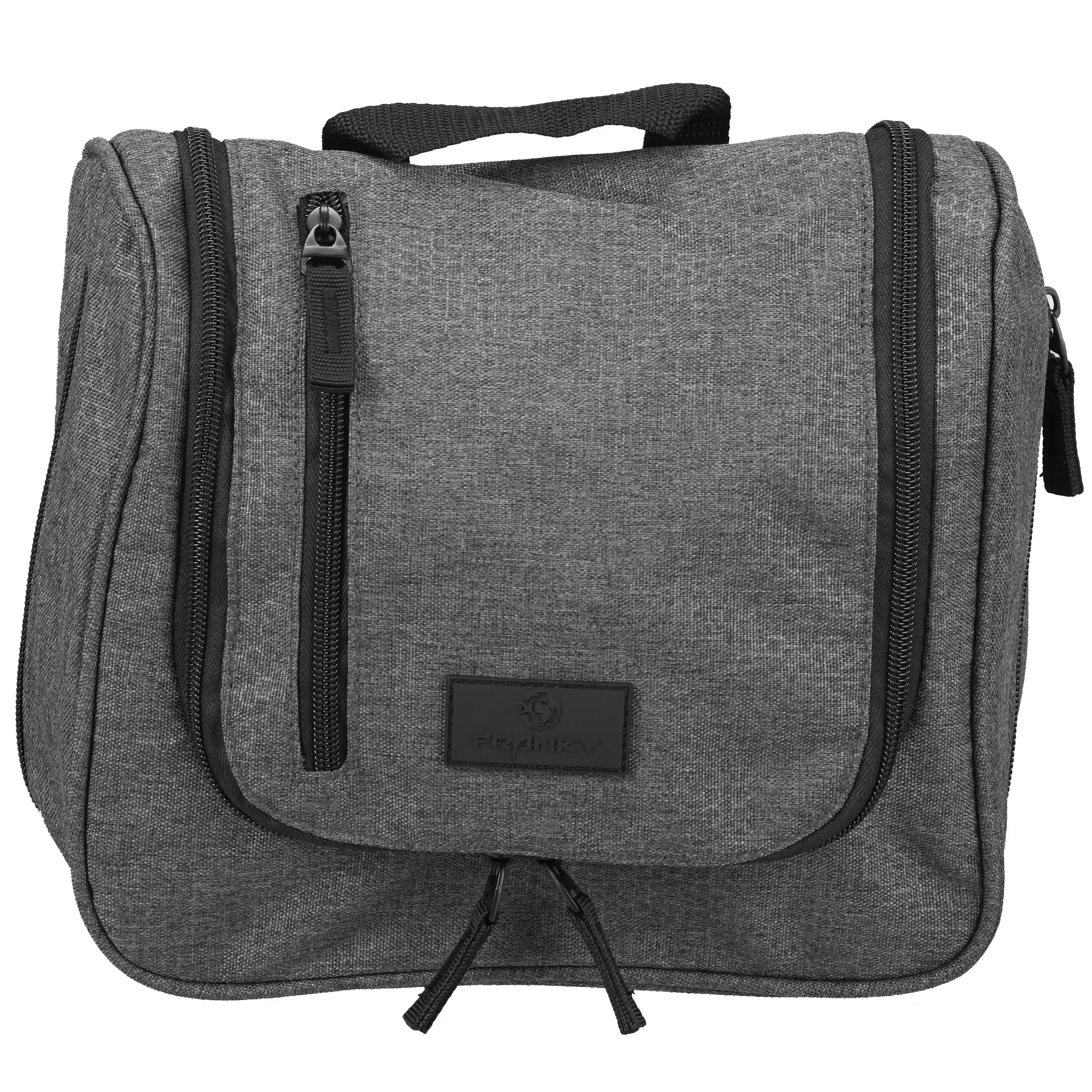 Franky KB3 Kulturtasche 26 cm - grey bee
