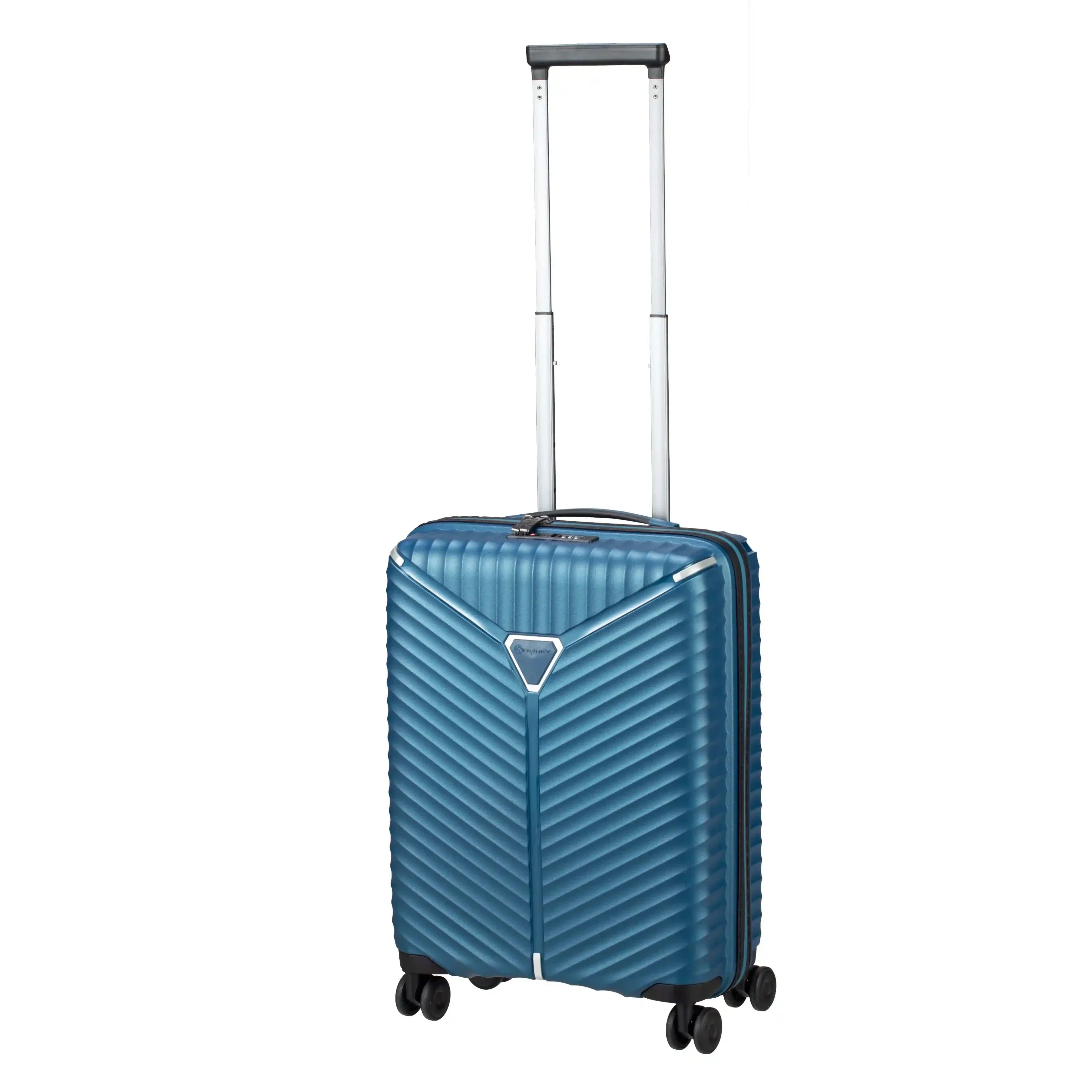 Franky PP13 Flight Lite II 4-Rollen Kabinentrolley 55 cm - Blue Metallic