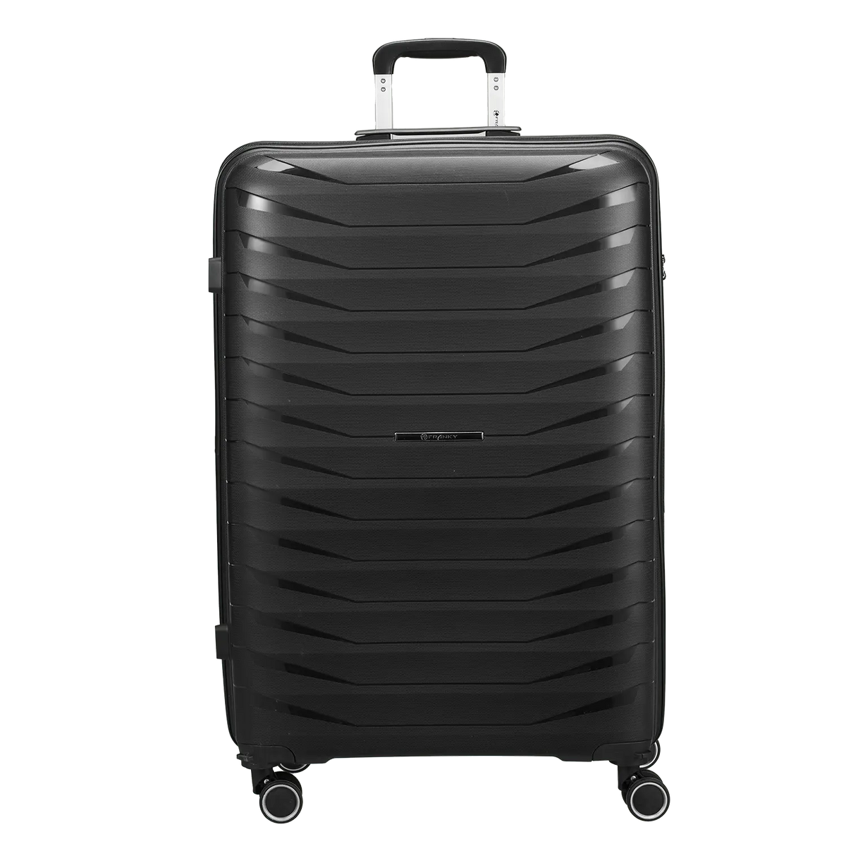 Franky PP15 Trolley M - Frontansicht der robusten Hartschalen-Konstruktion Black