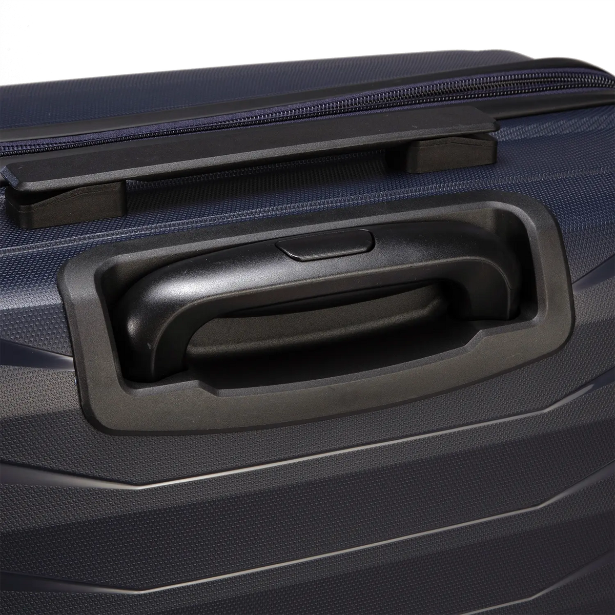 Franky PP15 4-Rollen Trolley S 58 cm - Detailansicht Griff vom kompaktem Handgepäck-Koffer in Dark Blue