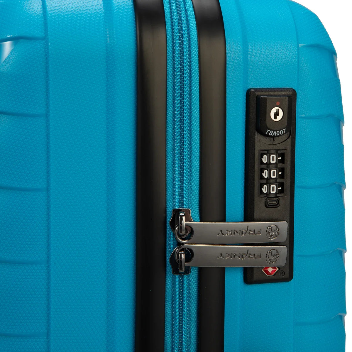 Franky PP15 Light Blue mit integriertem TSA-Zahlenschloss Detail