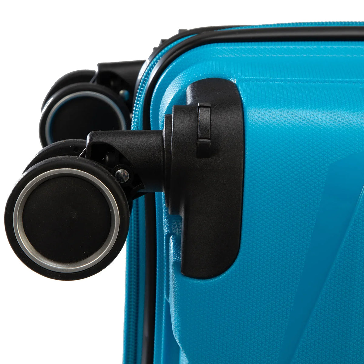 Franky PP15 Trolley Light Blue Detailansicht mit 360 Grad Doppelrollen