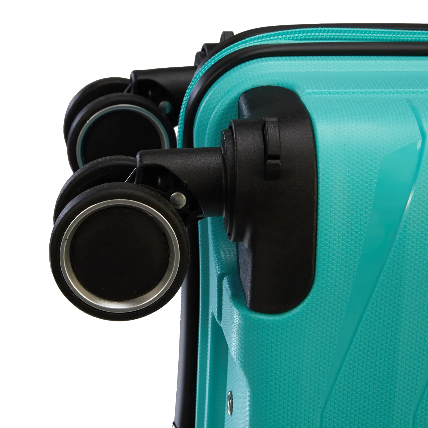 Franky PP15 Trolley S 58 cm - Detailansicht einer 360° Spinner-Rolle Light Turquise Handgepäck