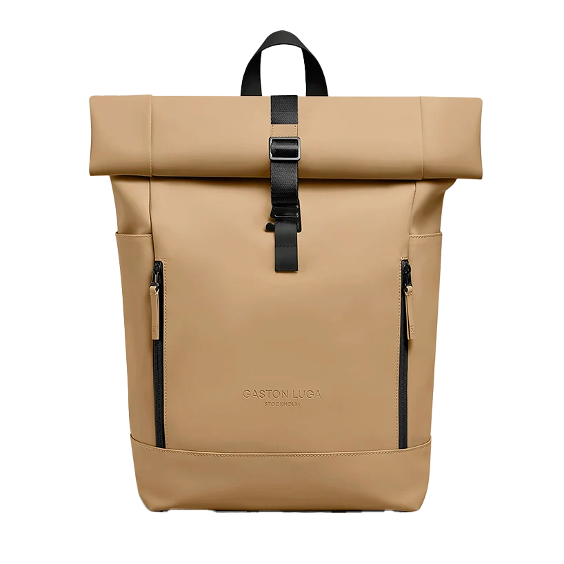 Gaston Luga Rullen 13 Zoll Laptop Backpack 46 cm in Latte – minimalistischer Rolltop-Rucksack für Damen und Herren