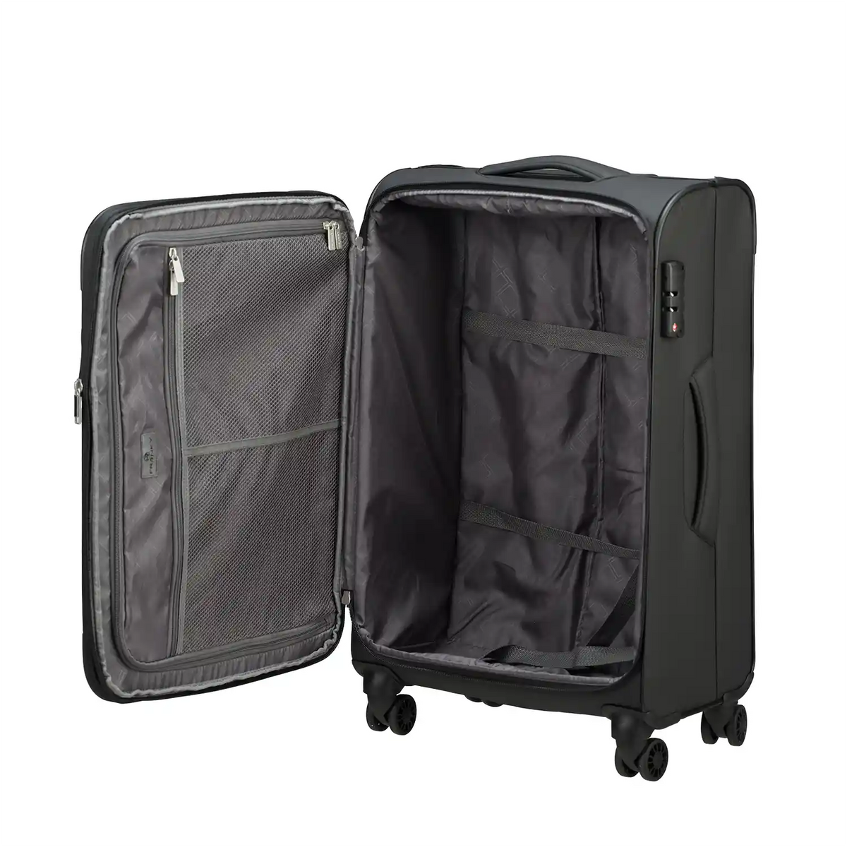 Franky T1-B 4-Rollen Trolley Set L/M - Black
