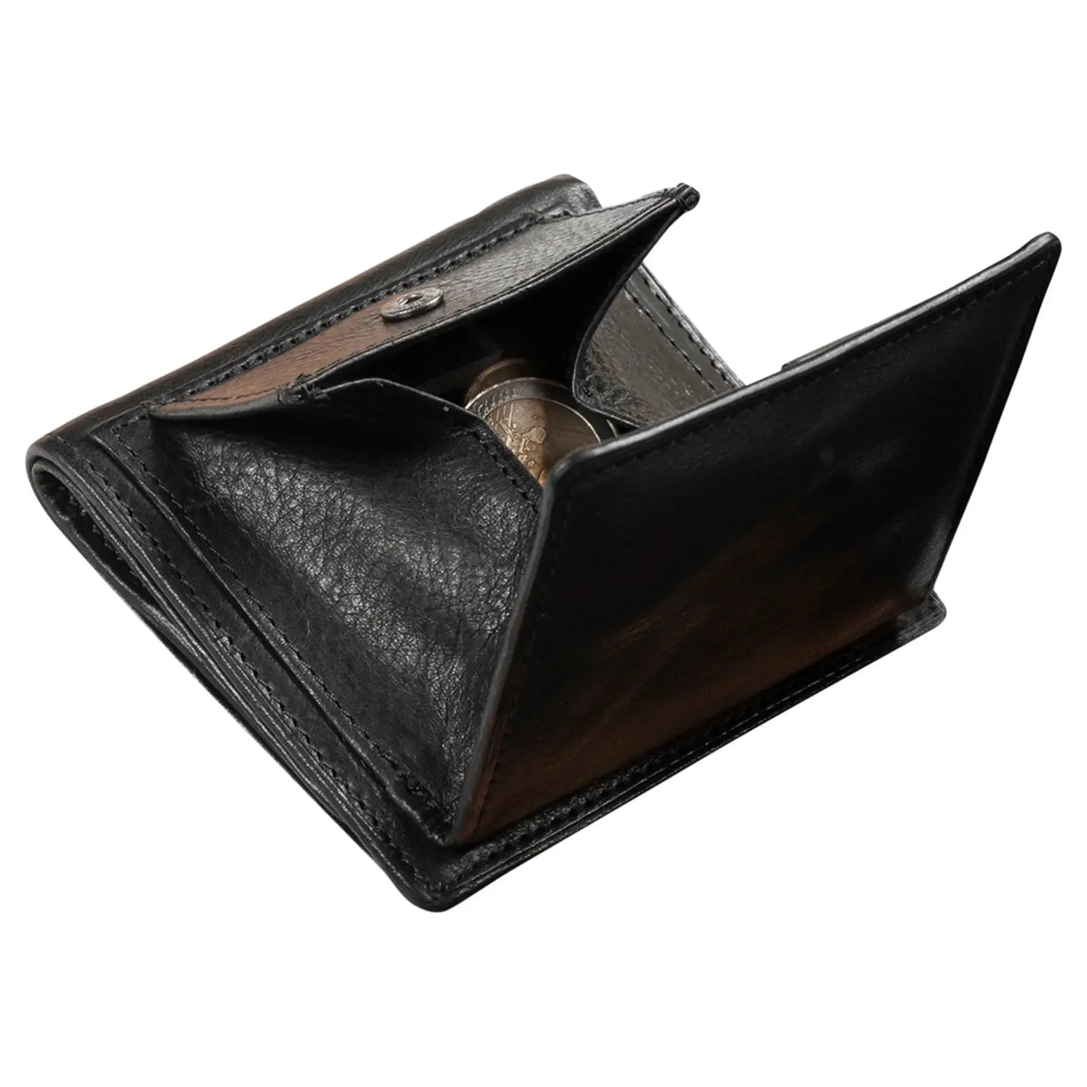 Tony Perotti Furbo Herrenbörse mit Wienerschachtel 10 cm - Schwarz