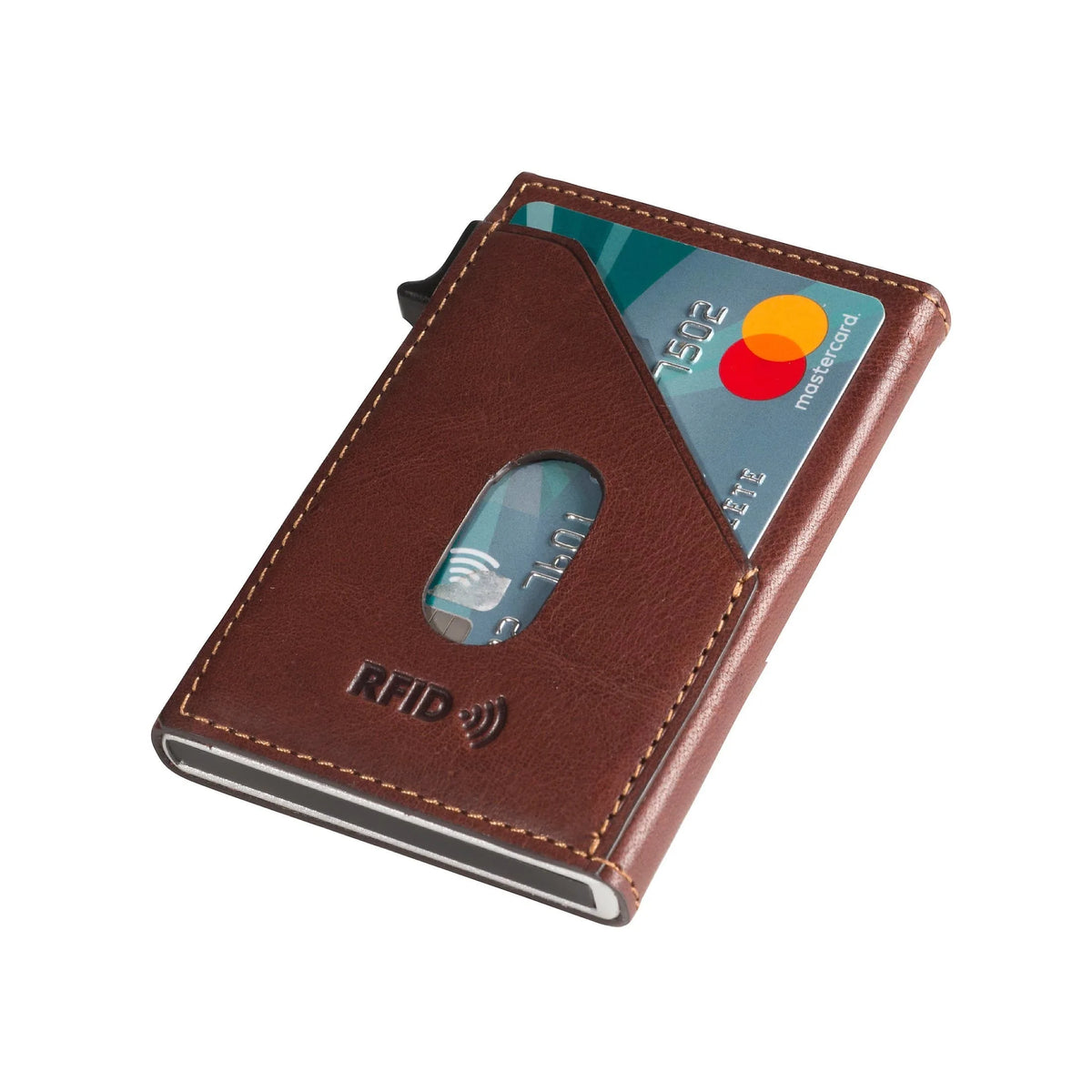 Tony Perotti Furbo Kreditkarten-Etui Leder Slim RFID 9 cm - schwarz