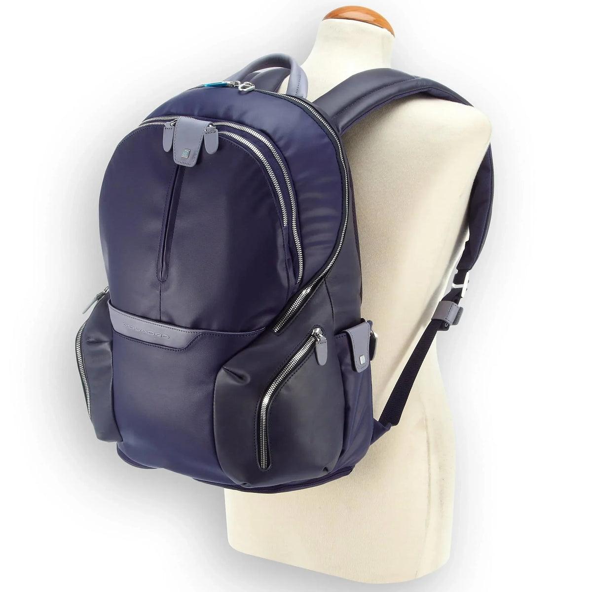 Piquadro Coleos Laptoprucksack 42 cm - dunkelblau/ hellblau