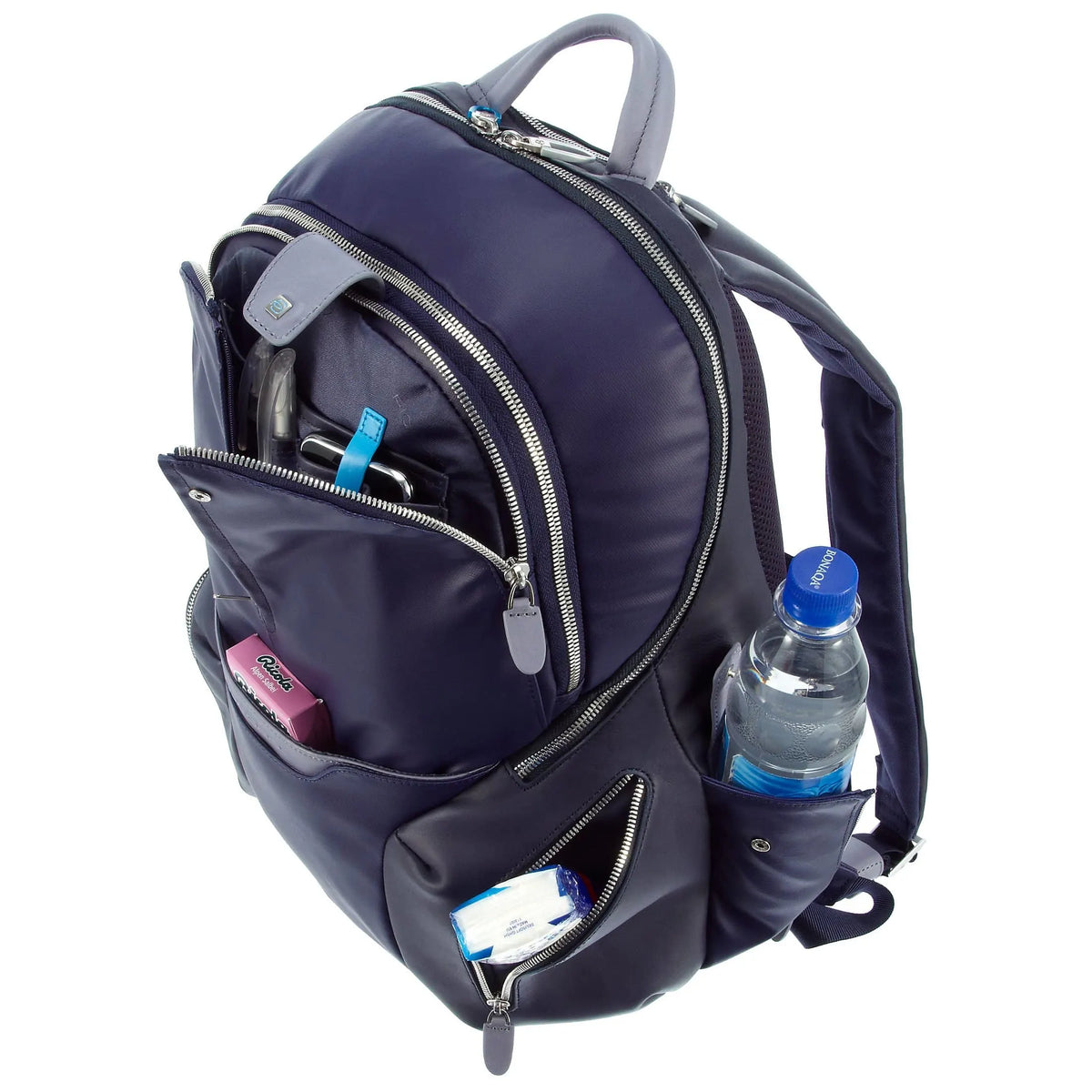 Piquadro Coleos Laptoprucksack 42 cm - dunkelblau/ hellblau
