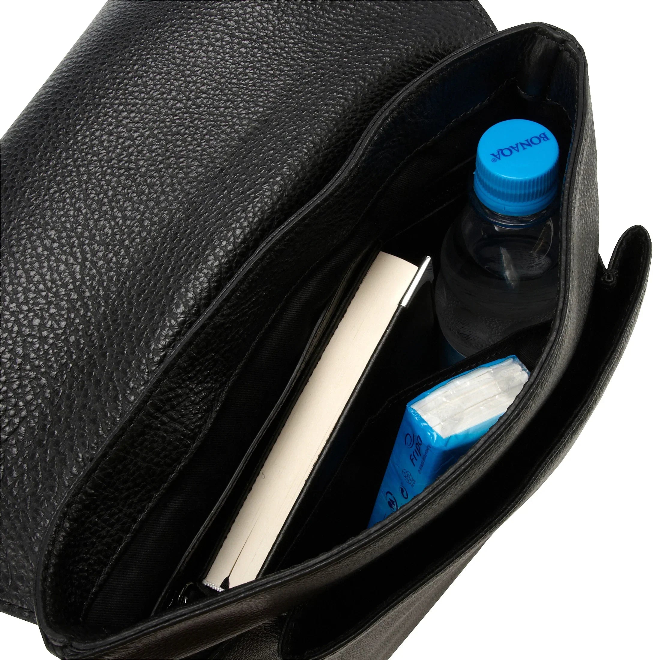 Otto Kern Romance Umhängetasche aus Leder 32 cm - black