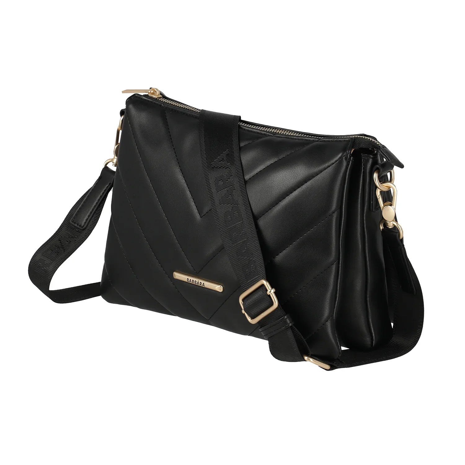 BARBARA & travelite Cozy Crossbody Bag Trio 27 cm - Schwarz