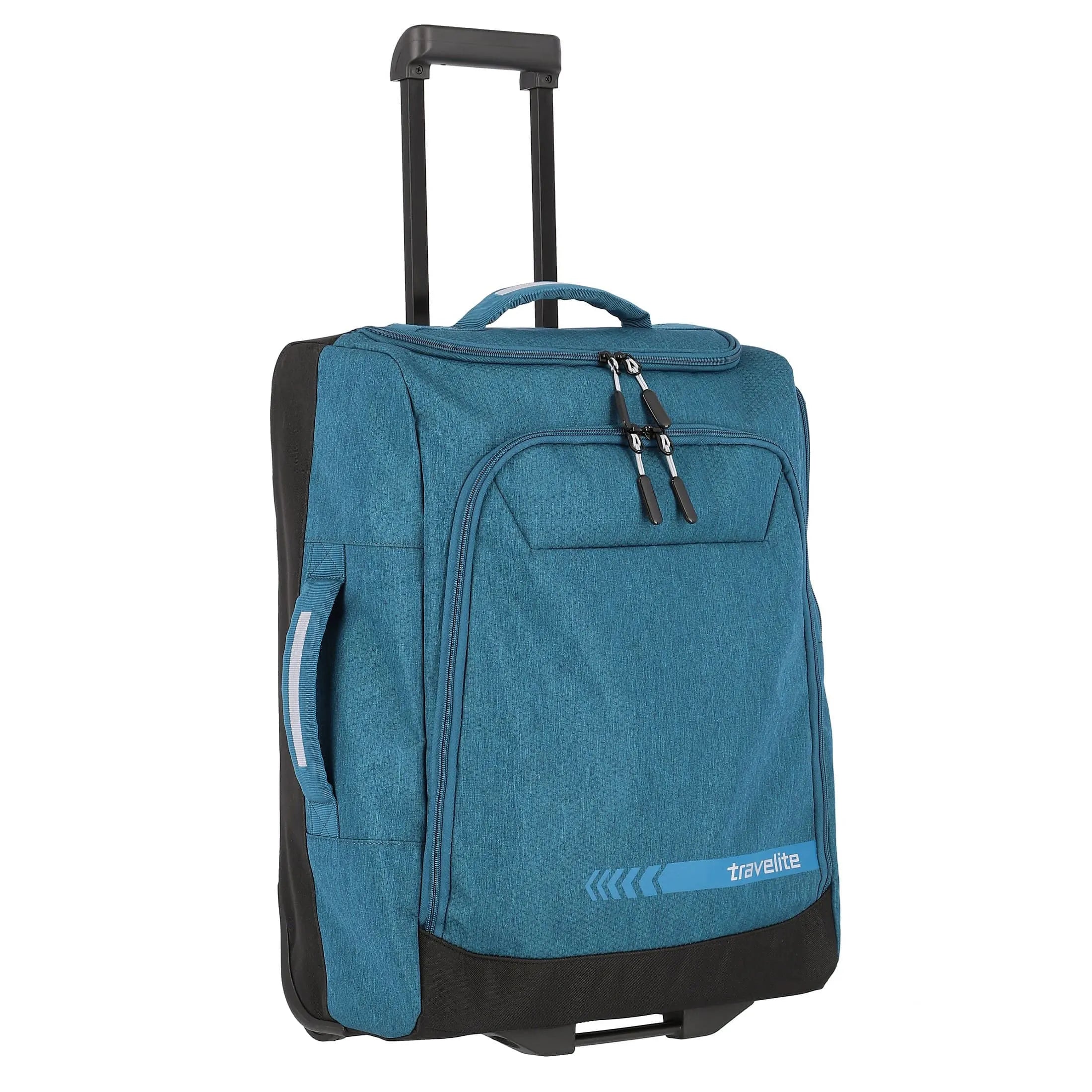 Front: Travelite Kick Off Trolley S 55 cm,  Petrol - Weichgepäck 2 Rollen, 40x55x20 cm, 2,4 kg