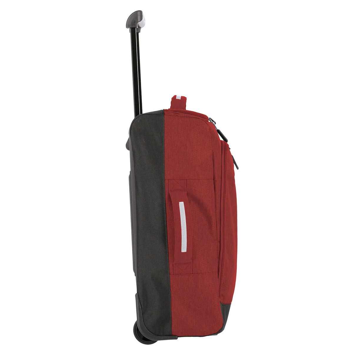 Seitenansicht: Travelite Kick Off Trolley S 55 cm,  rot - Nylon, 2 Rollen, 40x55x20 cm, 2,4 kg