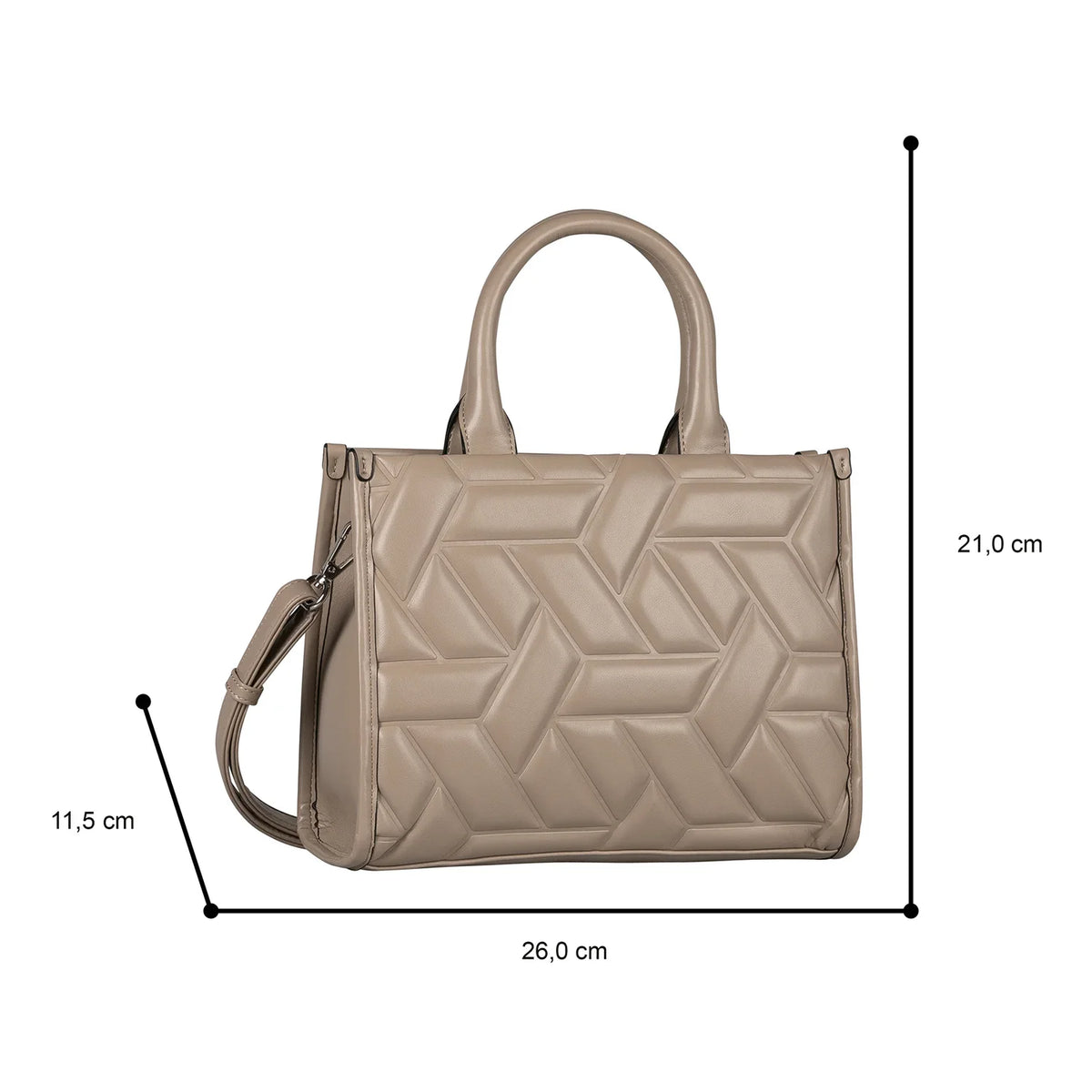 Tom Tailor Zip Tote Bag S 26 cm - Taupe