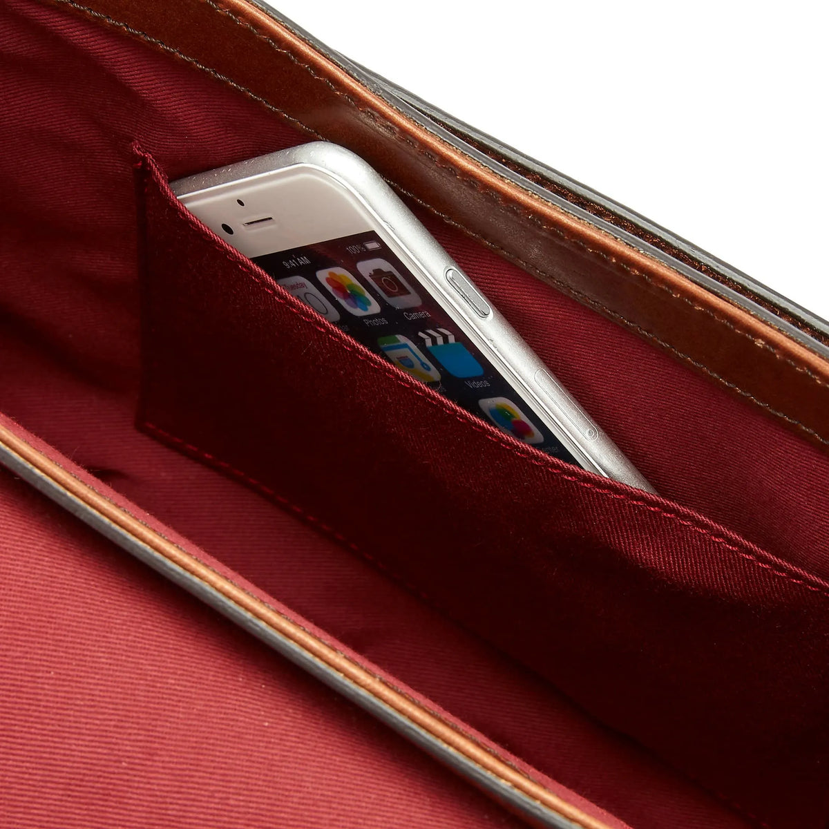 The Bridge Faentina Schultertasche 29 cm - rosso ribes