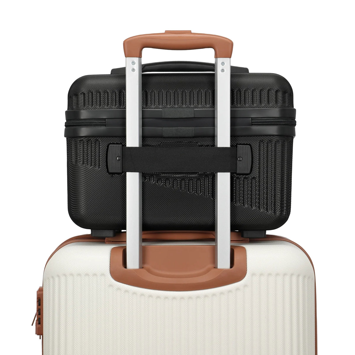 Aufstecksystem eines schwarzen Travelite Beauty Case