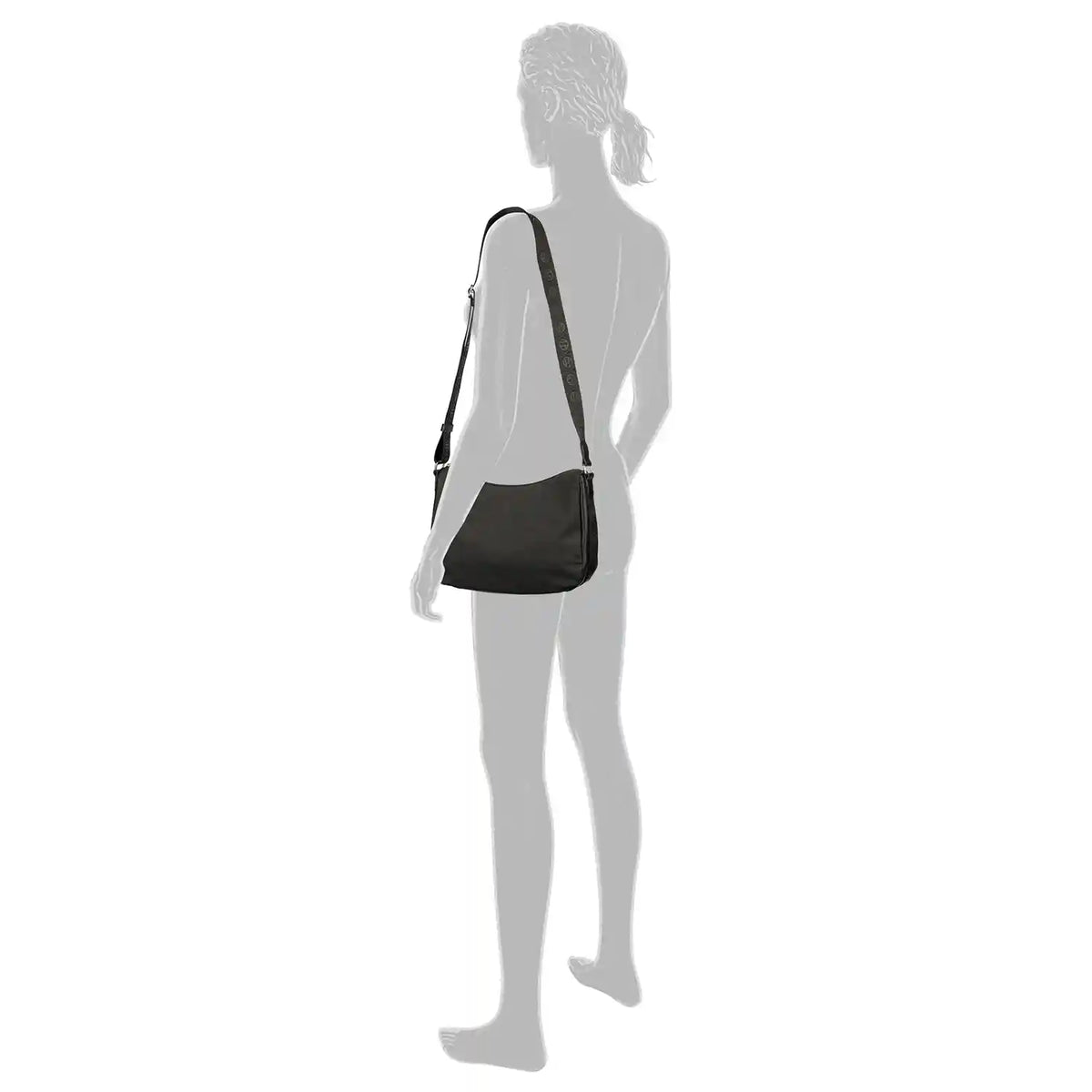 Über der Schulter getragene Tom Tailor Yara Hobo Bag S 33 cm - Black