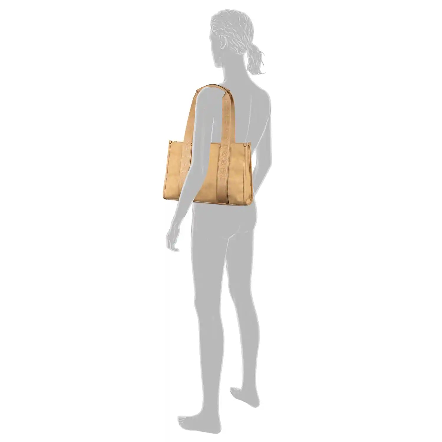 Tom Tailor Yara Zip Shopper L 37 cm in Camel - stilvolle Tasche mit Reißverschluss für den Alltag