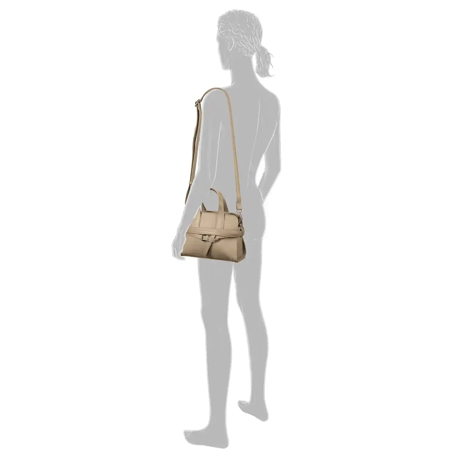 Tom Tailor Freya Zip Shopper S – kleine Damen Handtasche 25 cm in Taupe mit Zipper